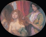 Aman-Jean, Edmond François - Beim Haarkämmen