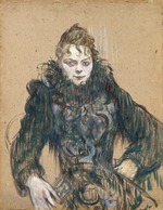 Toulouse-Lautrec, Henri, de - Die Frau mit der schwarzen Boa