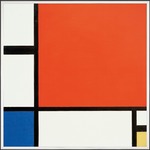 Mondrian, Piet - Komposition in Rot, Blau und Gelb