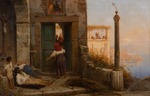 Bronnikow, Feodor Andrejewitsch - Kranker Mann an den Mauern eines katholischen Kloster