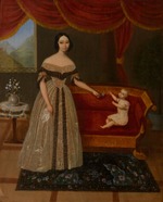 Unbekannter Künstler - Porträt von Jelisaweta Andrejewna Juriewitsch (1809-1858) mit Sohn Nikolai