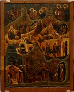 Russische Ikone - Die Geburt Christi