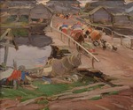 Archipow, Abram Jefimowitsch - Morgen im Dorf. Die Brücke
