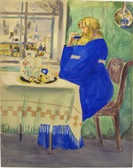 Kustodiew, Boris Michailowitsch - Der Kutscher im Traktir