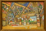 Korowin, Konstantin Alexejewitsch - Bühnenbildentwurf zur Oper Schneeflöckchen von N. Rimski-Korsakow