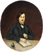 Unbekannter Künstler - Porträt des Schriftstellers Nikolai Gogol (1809-1852)