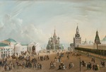 Unbekannter Künstler - Blick auf den Roten Platz in Moskau