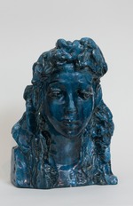 Wrubel, Michail Alexandrowitsch - Mädchenkopf mit Blumenkranz