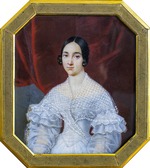 Sabatier-Blot, Jean-Baptiste - Porträt von Jekaterina Nikolajewna Baronin de Heeckeren (1809-1843), geb. Gontscharowa