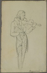 Unbekannter Künstler - Porträt von Niccolò Paganini (1782-1840)