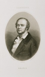 Unbekannter Künstler - Porträt von Komponist Jacques Fromental Halévy (1799-1862)