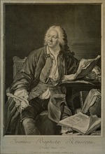 Daullé, Jean - Porträt von Autor Jean-Baptiste Rousseau (1671-1741)