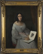 Phélippes, Charles François - Porträt von Clara Wieck-Schumann (1819-1896)