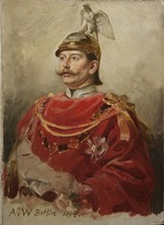 Werner, Anton von - Porträt von Wilhelm II. (1859-1941), Kaiser von Deutschland und König von Preußen