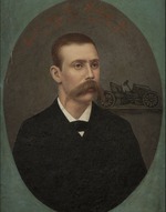 Unbekannter Künstler - Porträt von Rennfahrer Henri Fournier (1871-1919)