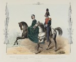 Unbekannter Künstler - Reiterporträt von Großfürst Michael Pawlowitsch von Russland (1798-1849) und Großfürstin Helena Pawlowna von Russland (1784-1803