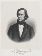 Unbekannter Künstler - Porträt von Konstantin Dmitriewitsch Uschinski (1824-1871)