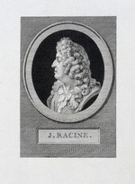 Saint-Aubin, Augustin, de - Porträt von Dichter Jean Racine (1639-1699)