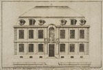 Trezzini, Domenico Andrea - Entwurf einer typischen Fassade des zweistöckigen Hauses für den Bau entlang der Newa-Uferstrasse