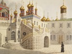 Gilbertson, E. - Der Bojarenplatz im Moskauer Kreml und die Kirche zum Heilande in der Vorhalle hinter dem goldenen Gitter