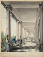 Cameron, Charles - Blick auf die Ionische Galerie und Achat-Pavillon in Zarskoje Selo
