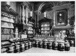 Fischer, Karl August - Der Feinkostladen Jelissejew in Moskau. Interieur der Lebensmittel-Abteilung