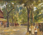 Liebermann, Max - Die Grosse Seestrasse in Wannsee mit Spaziergängern