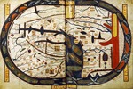 Unbekannter Meister - Weltkarte aus dem Beatus von Saint-Sever