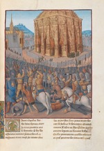 Fouquet, Jean - Eroberung von Jerusalem durch den König Nebukadnezar II. Illustration in Flavius Josephus Jüdische Altertümer (Antiquitatum Iu