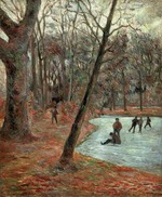 Gauguin, Paul Eugéne Henri - Eisläufer im Park von Schloss Frederiksberg