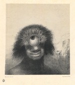Redon, Odilon - Der missgestaltete Polyp schwebte über den Ufern, eine Art von lächelndem, hässlichem Zyklopen. Aus der Serie Die Ursprünge