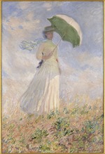 Monet, Claude - Frau mit Sonnenschirm (Essai de figure en plein air (vers la droite)