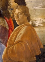 Botticelli, Sandro - Die Anbetung der Könige. Detail: Selbstbildnis