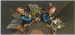 Kettle, Henry - Anamorphotisches Trompe l'oeil mit einem Vanitas-Stillleben