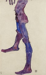 Schiele, Egon - Männlicher Unterleibstorso