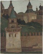 Roerich, Nicholas - Blick auf den Kreml aus Samoskworetschje (Gegend hinter der Moskwa)