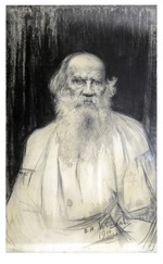 Meschkow, Wassili Nikititsch - Porträt von Schriftsteller Graf Lew Nikolajewitsch Tolstoi (1828-1910)
