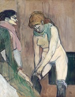 Toulouse-Lautrec, Henri, de - Frau beim Anziehen von Strümpfen