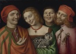 Lomazzo, Giovanni Paolo - Drei Männer mit einer Frau, die eine Katze hält