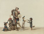 Boilly, Louis-Léopold - Der Dresseur mit tanzenden Hunden, Bär und Affen