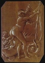 Baldung (Baldung Grien), Hans - Stehende nackte Hexe mit einem Unhold