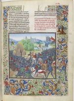 Unbekannter Künstler - Die Schlacht bei Roosebeke (Miniatur aus Grandes Chroniques de France von Jean Froissart)