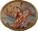 De Ferrari, Gregorio - Die Zeit, Minerva und Fama
