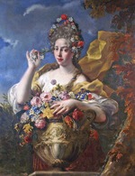 Guidobono, Domenico - Bildnis einer Dame als Flora