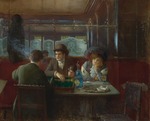 Béraud, Jean - Backgammon in einem Café