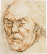Jordaens, Jacob - Kopf eines älteren Mann mit Brille