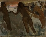 Degas, Edgar - Bauernmädchen beim Baden am Meer, in der Dämmerung
