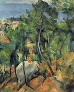 Cézanne, Paul - Blick auf das Meer bei L'Estaque