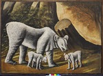 Pirosmani, Niko - Bärin mit Baby-Bären