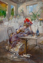 Mariani, Pompeo - Ein Brief (oder Dame im Cafe)